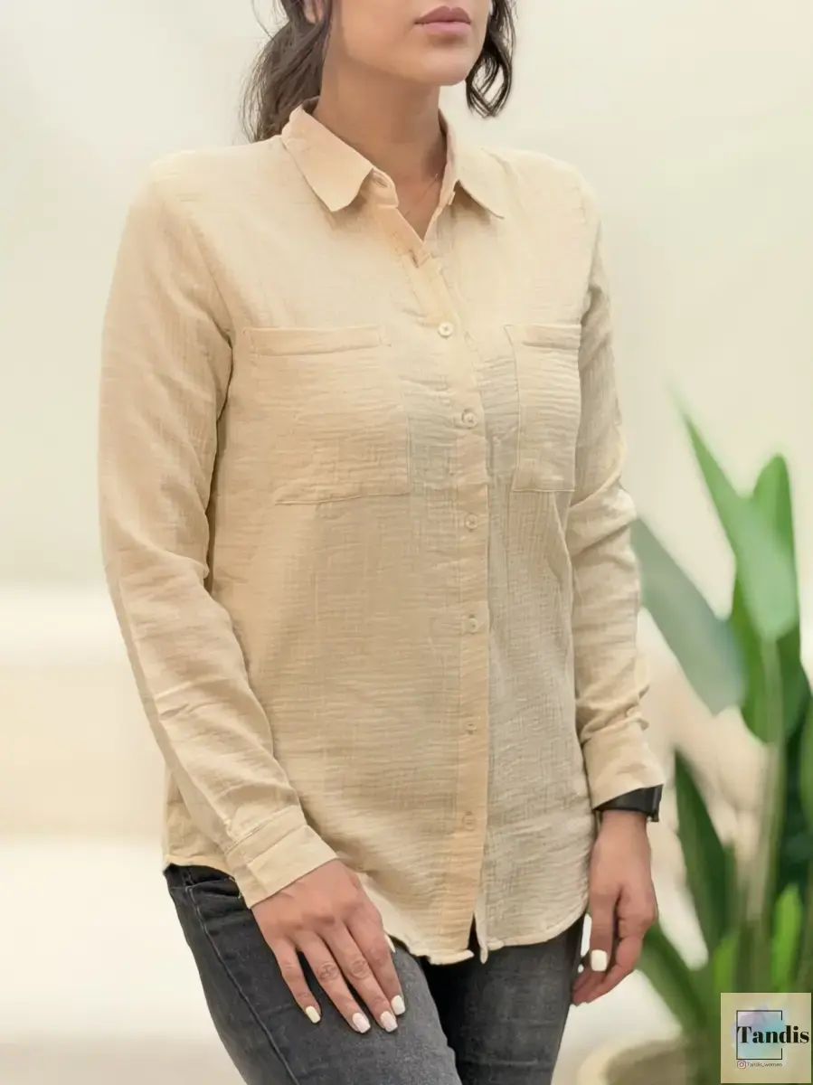 شومیز لینن پفکی (رنگبندی)