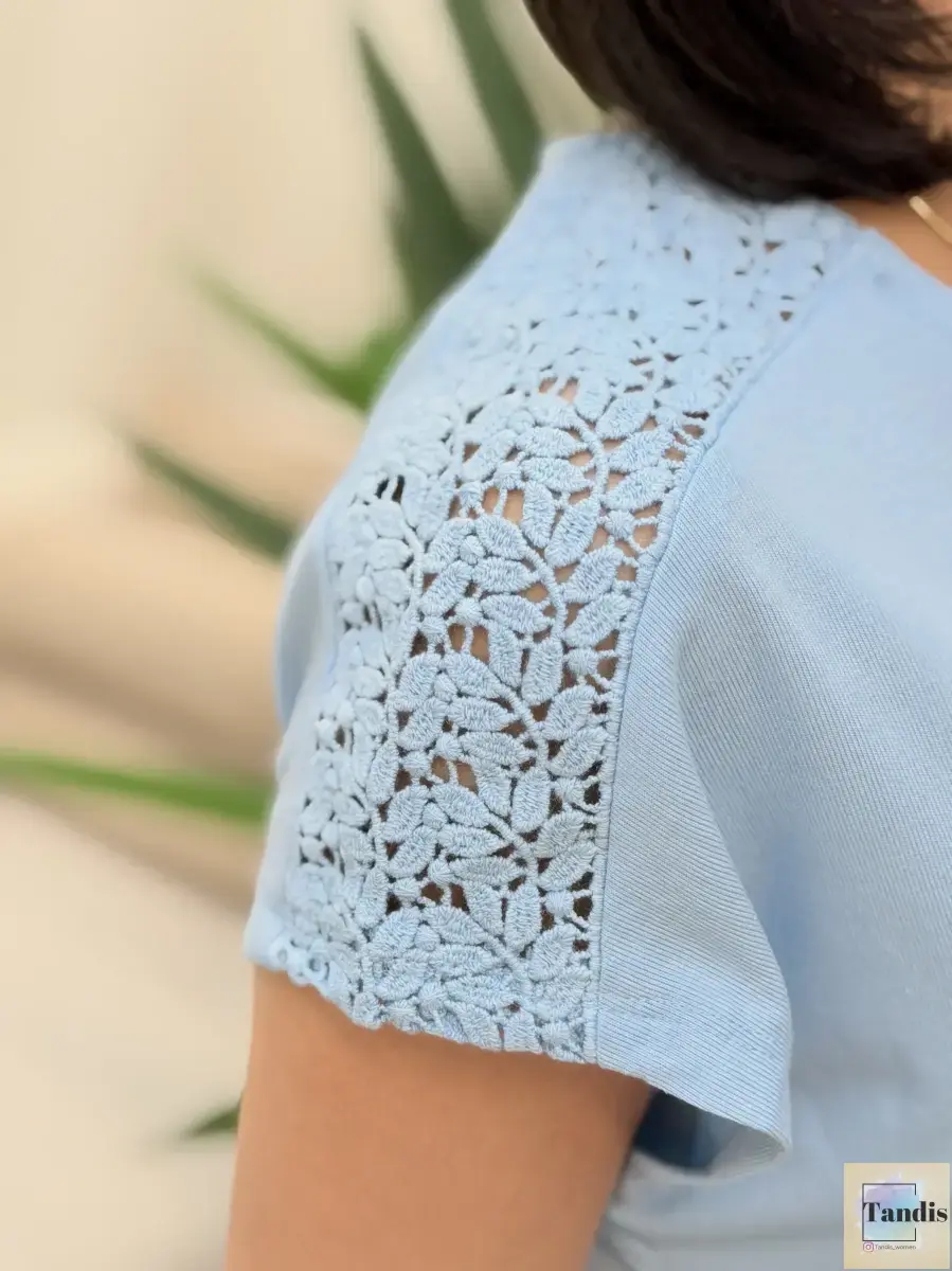تیشرت سرشانه گیپور only