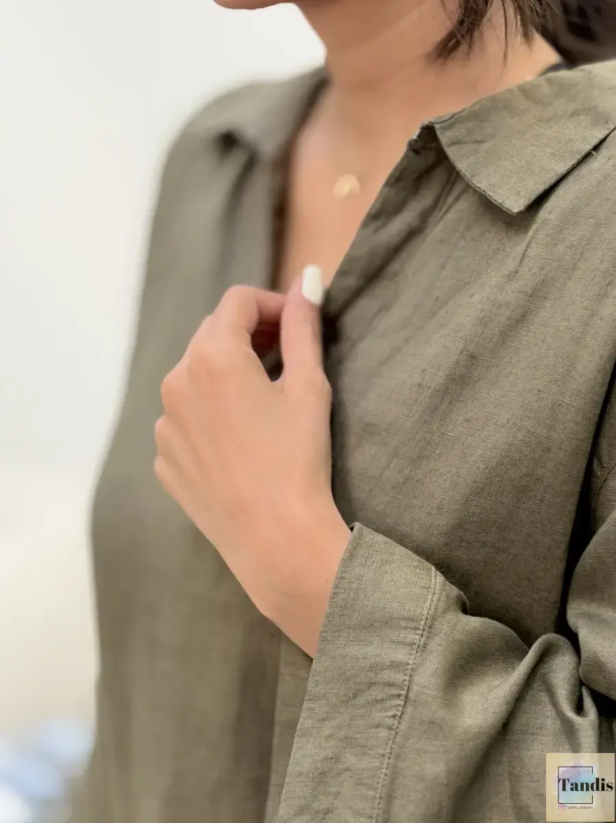 شومیز لینن یقه هفت olsen (رنگبندی)