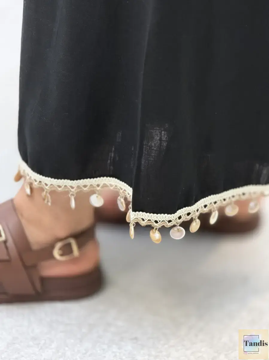 شلوارلینن زارا کارشده(رنگبندی)