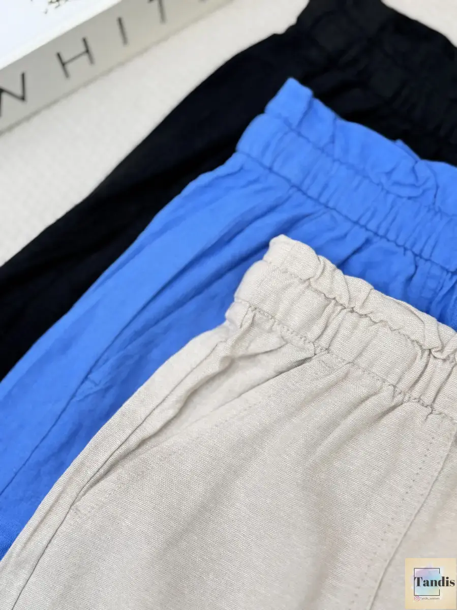 شلوارک لینن CELIO(آبی-کرم-مشکی)