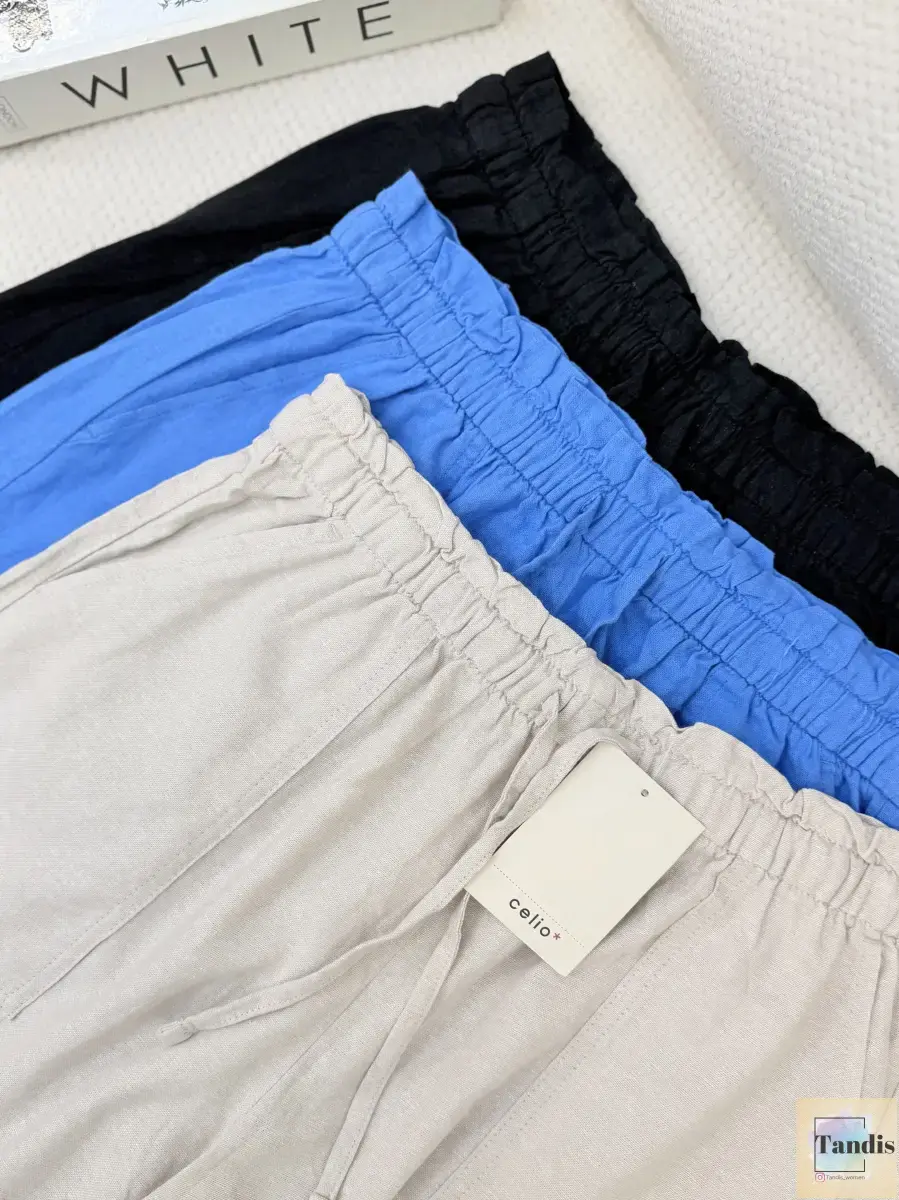 شلوارک لینن CELIO(آبی-کرم-مشکی)